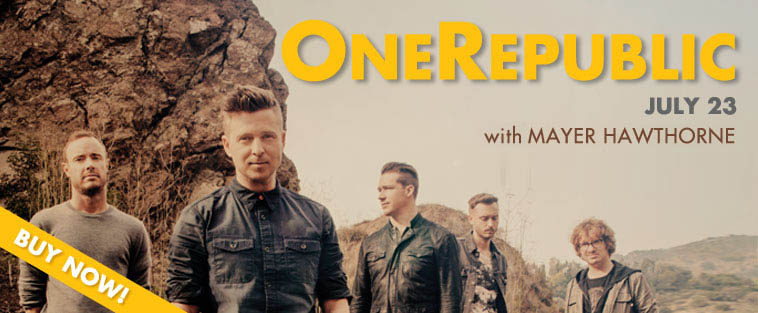 OneRepublic - July 23 - with Churchill and Mayer Hawthorne. - Buy Now